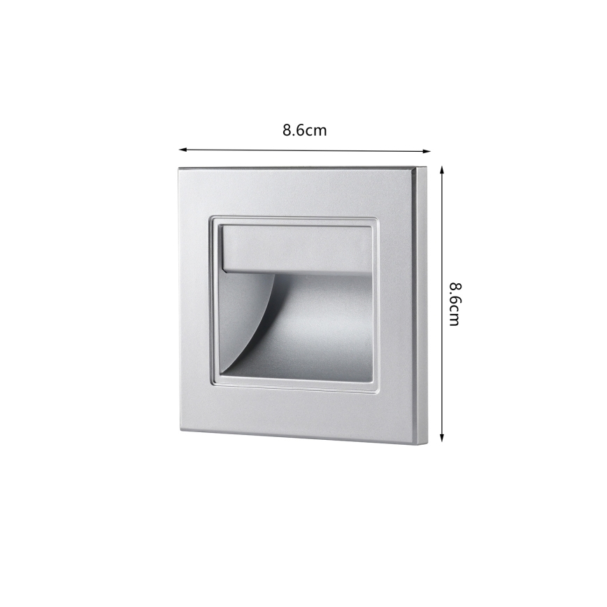 Brilagi - LED сходовий світильник STEP LIGHT LED/1,5W/230V IP44 сріблястий