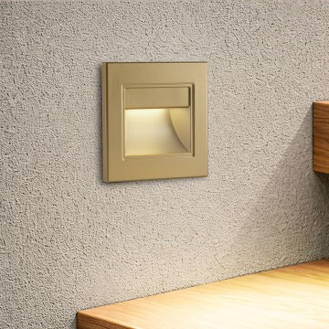 Brilagi - LED сходовий світильник STEP LIGHT LED/1,5W/230V IP44 золотий