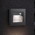 Brilagi - LED-сходовий світильник з датчиком STEP LIGHT LED/1,5W/230V IP44 чорний