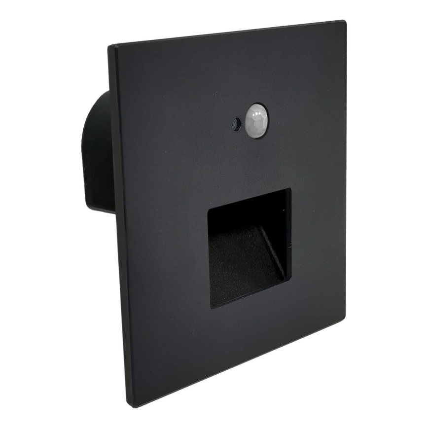 Brilagi - LED-сходовий світильник з датчиком руху та датчиком сутінків JACK LED/3W/230V 3000/4000/6500K IP65 чорний