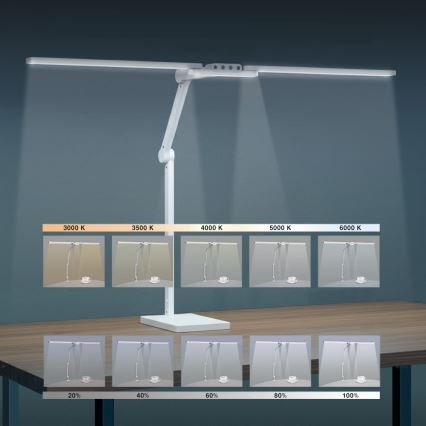 BRILAGI - світлодіодна регульована сенсорна настільна лампа VARIO LED/24W/230V 3000-6500K CRI 92 біла
