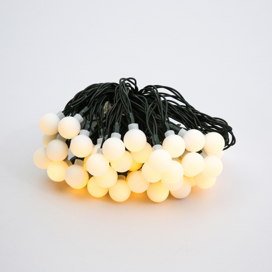 Brilagi - солнечная декоративная LED-гирлянда BUBBLE, 50 светодиодов / 8 режимов, 7 м, IP65, тёплый белый, 600 mAh