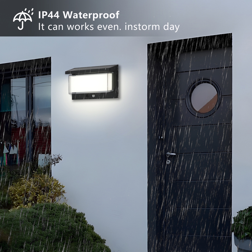 Brilagi - Светодиодный солнечный настенный светильник с датчиком SUN LUME LED/10W/3,7V 4000 mAh IP44