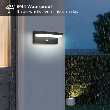 Brilagi - Светодиодный солнечный настенный светильник с датчиком SUN SENSE LED/10W/3,7V 4000 mAh IP44
