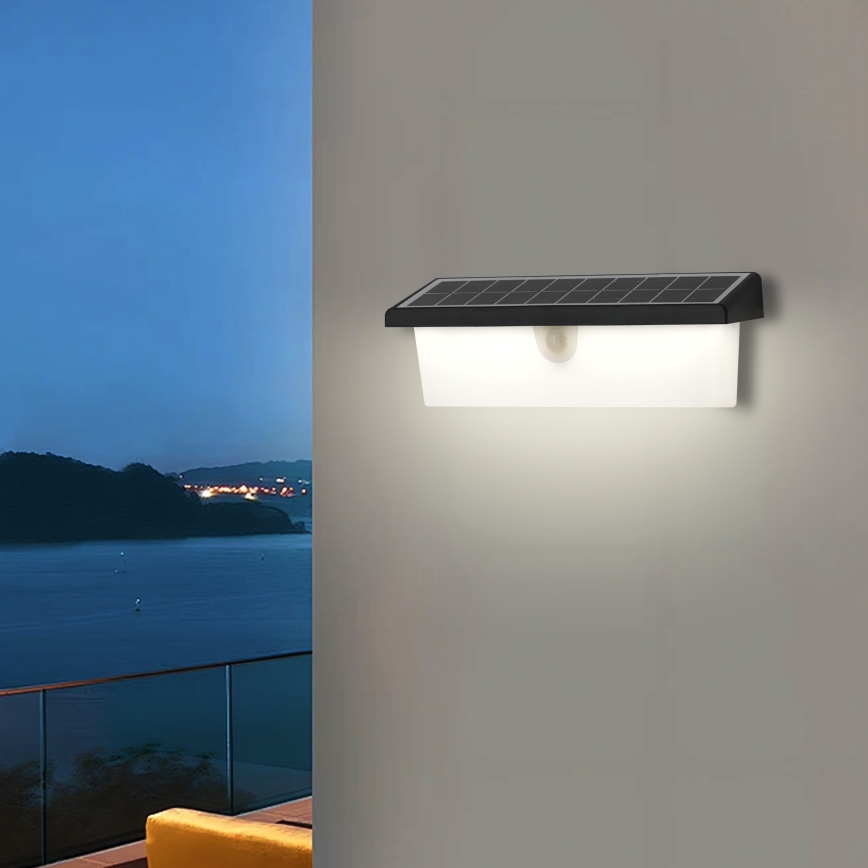 Brilagi - Светодиодный солнечный настенный светильник с датчиком SUN RAY LED/6W/3,7V 2200 mAh IP44