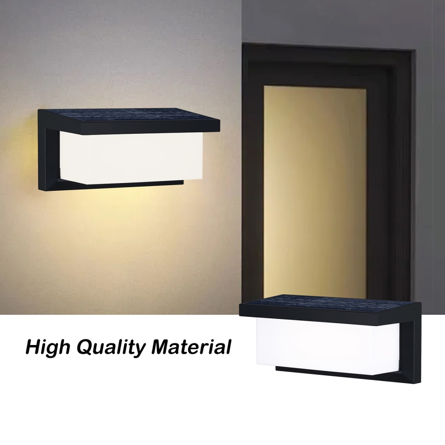 Brilagi - LED сонячний настінний світильник з датчиком руху та сутінків BRICKY LED/5W/6V 4000 mAh IP65