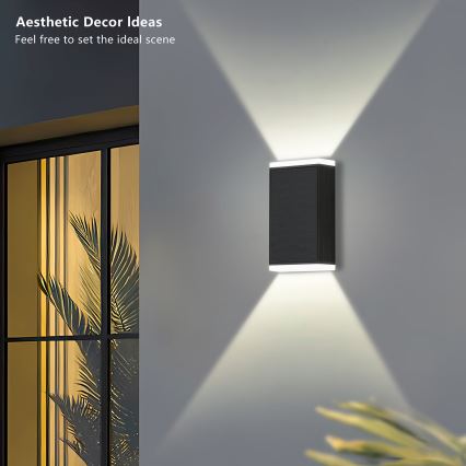 Brilagi - Світильник на стіну на сонячних батареях SUN GUARD LED/2W/3,7V 2000 mAh IP45