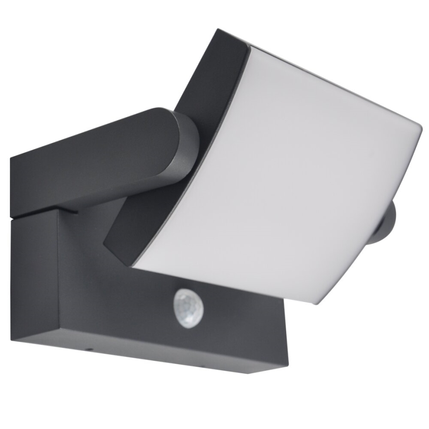 Brilagi - LED сонячний настінний світильник з датчиком руху та сутінків ANKLE LED/10W/3,7V 3000 mAh 3000K IP65 антрацит