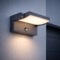 Brilagi - LED сонячний настінний світильник з датчиком руху та сутінків ANKLE LED/10W/3,7V 3000 mAh 3000K IP65 антрацит
