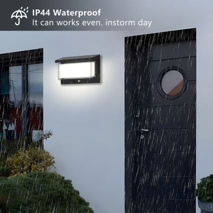 Brilagi - Сонячний світлодіодний настінний світильник з датчиком SUN LUME LED/10W/3,7V 4000 mAh IP44