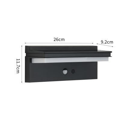 Brilagi - Сонячний світлодіодний настінний світильник з датчиком SUN SENSE LED/10W/3,7V 4000 mAh IP44
