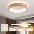 Brilagi - LED стельний світильник FALCON WOOD LED/30 Вт/230 В 3000/4000/6000 К, діаметр 45 см, з дерева