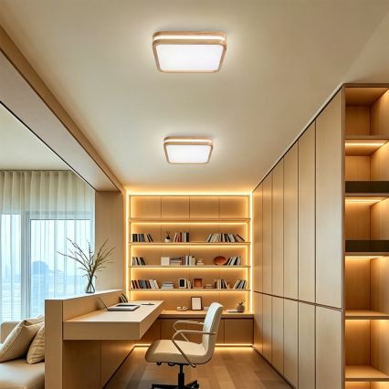 BRILAGI - LED стельовий світильник MOLINA SQUARE LED/32 Вт/230 В 3000/4000/6000 К дуб 30x30 см