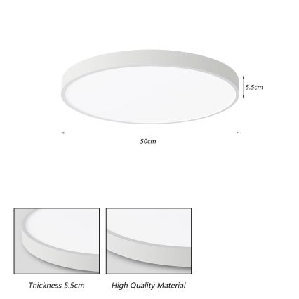 Brilagi - LED стельний світильник POOL LED/60W/230V 3000/4500/6000K 50 см білий