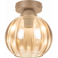 BRILAGI - LED стельний світильник RETRO GLASS 1xE27/60W/230V pr. 18 cm бежевий/димчасто-бежевий