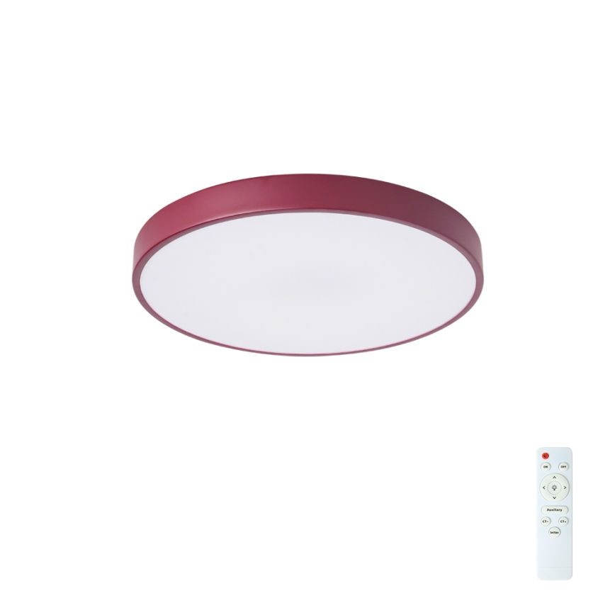 Brilagi - LED затемнюваний стельовий світильник POOL LED/48W/230V 3000-6000K, діаметр 40 см, бордовий + дистанційне керування