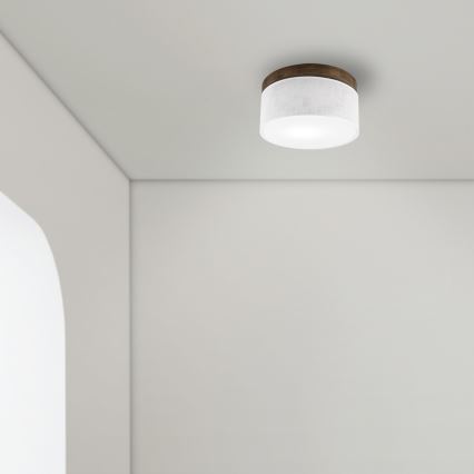 Brilagi - Світильник стельовий LED BELLADONNA 1xE27/15W/230V діам. 30 см білий/дуб горіх