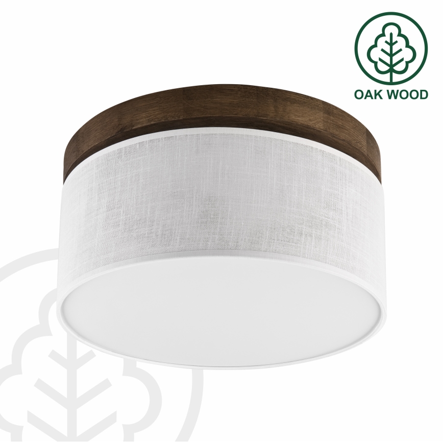 Brilagi - Світильник стельовий LED BELLADONNA 1xE27/15W/230V діам. 30 см білий/дуб горіх