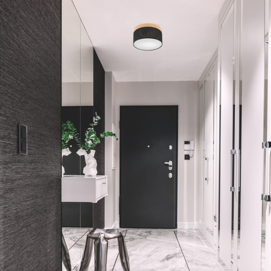 Brilagi - Світильник стельовий LED BELLADONNA 1xE27/15W/230V діам. 30 см чорний/сосна