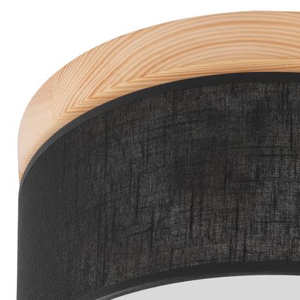 Brilagi - Світильник стельовий LED BELLADONNA 1xE27/15W/230V діам. 30 см чорний/сосна