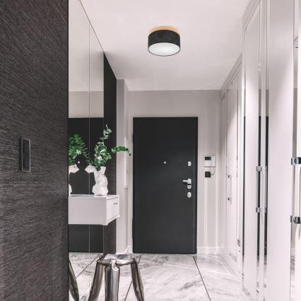 Brilagi - Світильник стельовий LED BELLADONNA 1xE27/15W/230V діам. 30 см чорний/сосна