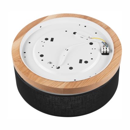 Brilagi - Світлодіодний стельовий світильник BELLADONNA 2xE27/15W/230V діам. 40 см чорний/дуб
