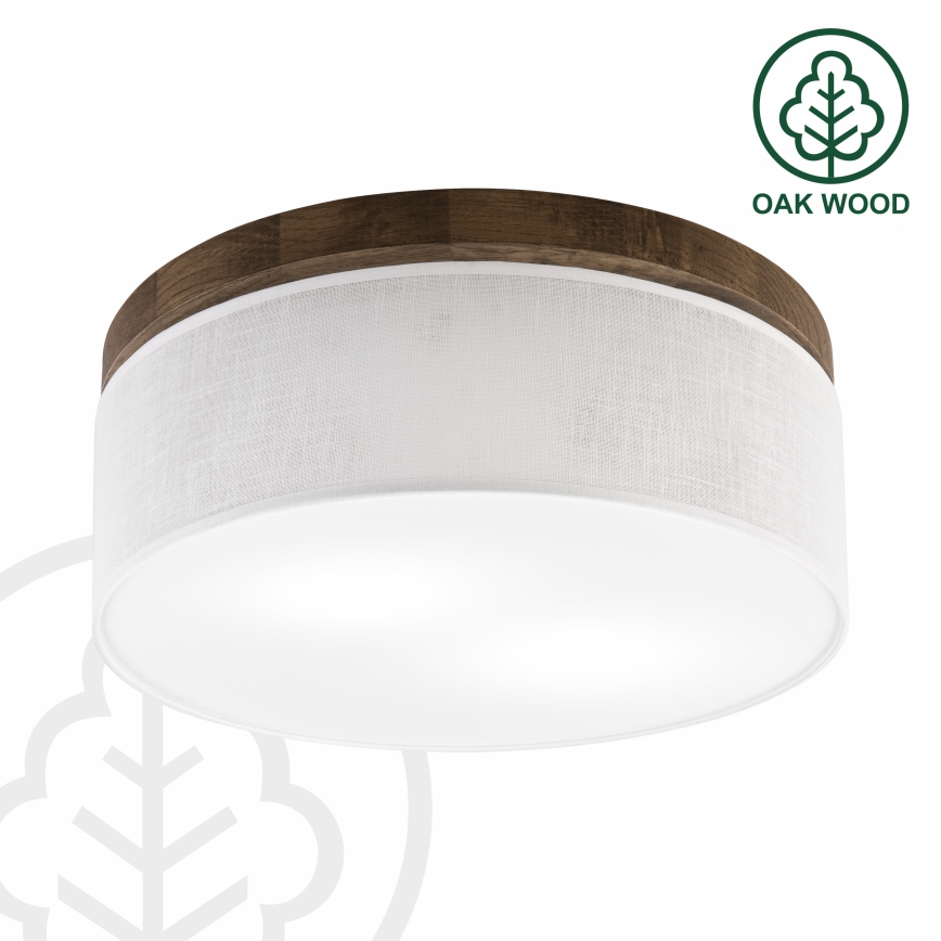 Brilagi - Світильник стельовий LED BELLADONNA 2xE27/15W/230V діам. 40 см білий/дуб горіх