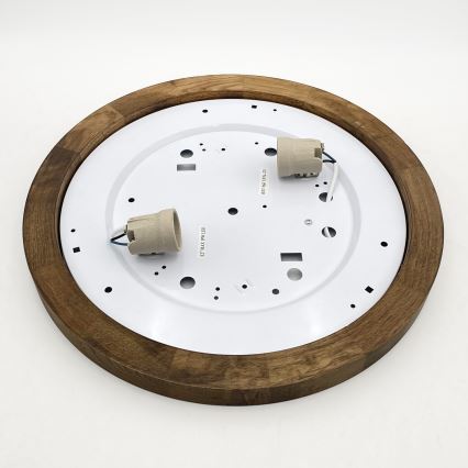 Brilagi - Світильник стельовий LED BELLADONNA 2xE27/15W/230V діам. 40 см білий/дуб горіх
