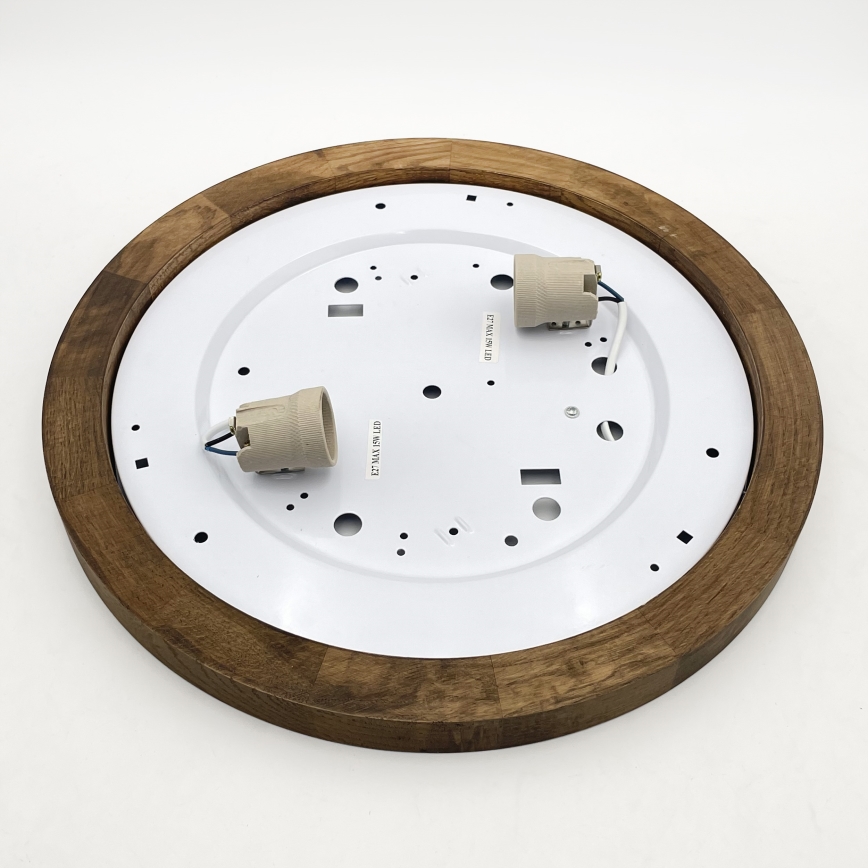 Brilagi - Світильник стельовий LED BELLADONNA 2xE27/15W/230V діам. 40 см білий/дуб горіх
