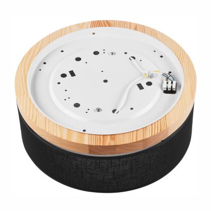 Brilagi - Світлодіодний стельовий світильник BELLADONNA 2xE27/15W/230V діам. 40 см чорний/сосна