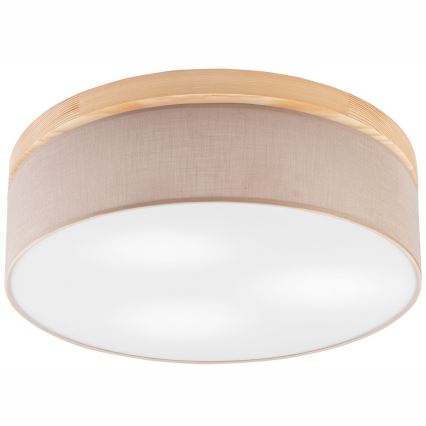 Brilagi - Світильник стельовий LED BELLADONNA 3xE27/15W/230V діам. 50 см бежевий/сосна