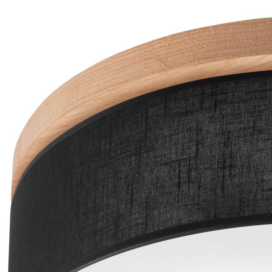 Brilagi - Світильник стельовий LED BELLADONNA 3xE27/15W/230V діам. 50 см чорний/дуб