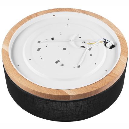 Brilagi - Світильник стельовий LED BELLADONNA 3xE27/15W/230V діам. 50 см чорний/дуб