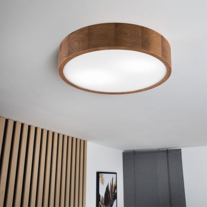 Brilagi - Світильник стельовий LED CARVALHO 2xE27/60W/230V дуб вишня діам. 37 см