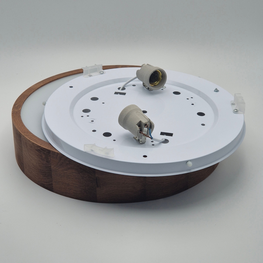 Brilagi - Світильник стельовий LED CARVALHO 2xE27/60W/230V дуб вишня діам. 37 см