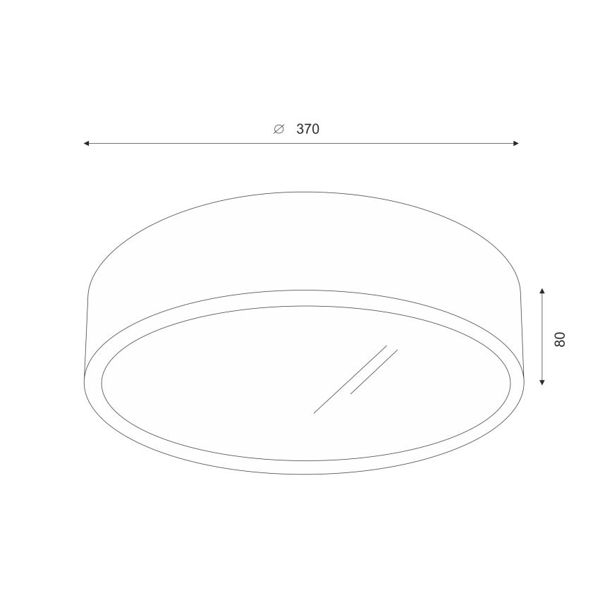 Brilagi - Світильник стельовий LED CARVALHO 2xE27/60W/230V дуб вишня діам. 37 см