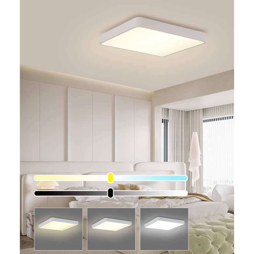 Brilagi - Світлодіодний стельовий світильник POOL SQUARE LED/36W/230V 3000/4500/6000K 40x40 см білий