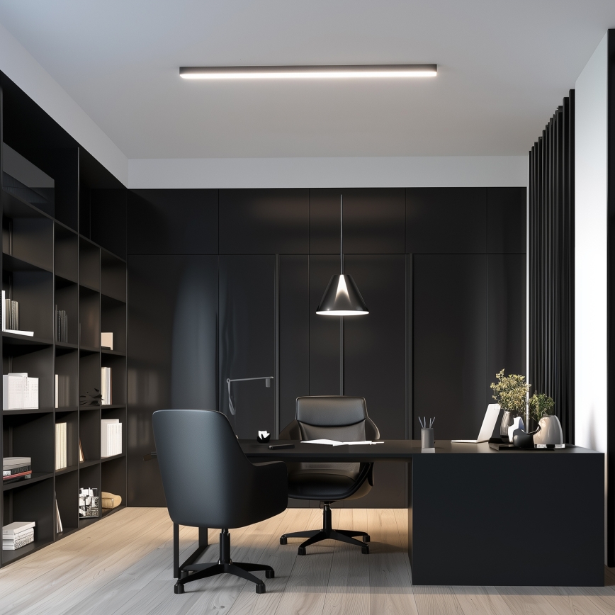 Brilagi - LED стельовий накладний світильник FULLDAY LED/20/30/40W/230V 2700/4000/6000K 120 cm UGR19 чорний