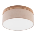 Brilagi - LED Стельовий світильник BELLADONNA 2xE27/15W/230V бежевий/дуб
