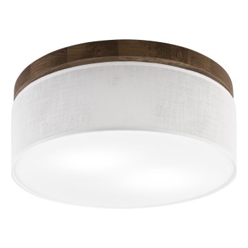 BRILAGI - LED стельовий світильник BELLADONNA 2xE27/15W/230V діам. 40 см білий/dуб горіх