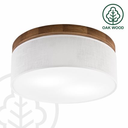 Brilagi - LED Стельовий світильник BELLADONNA 2xE27/15W/230V діаметр 40 см білий/дуб вишня
