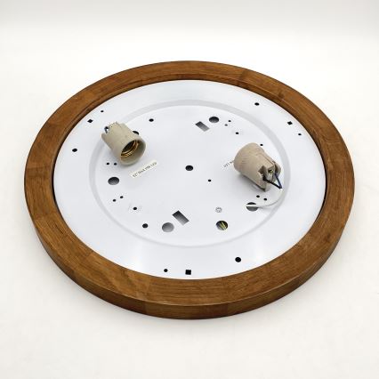 Brilagi - LED Стельовий світильник BELLADONNA 2xE27/15W/230V діаметр 40 см білий/дуб вишня