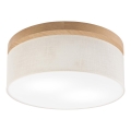 Brilagi - LED Стельовий світильник BELLADONNA 2xE27/15W/230V діаметр 40 см кремовий/дуб