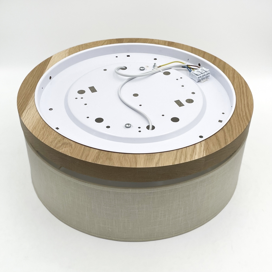 Brilagi - LED Стельовий світильник BELLADONNA 2xE27/15W/230V діаметр 40 см кремовий/дуб