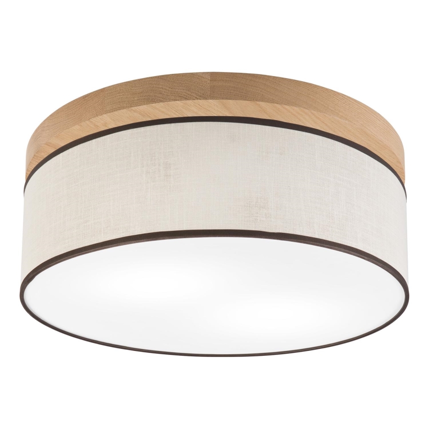 Brilagi - LED Стельовий світильник BELLADONNA 2xE27/15W/230V діаметр 40 см кремовий/дуб