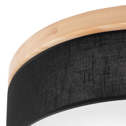 Brilagi - LED Стельовий світильник BELLADONNA 3xE27/15W/230V діам. 50 см чорний/сосна