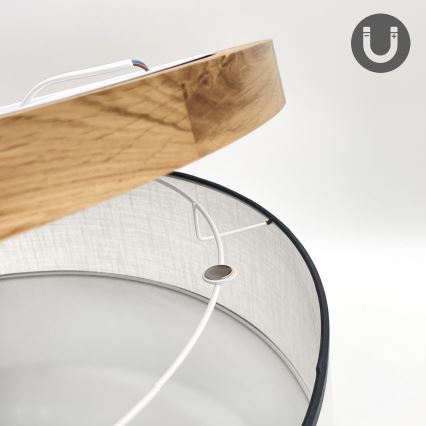 Brilagi - LED Стельовий світильник BELLADONNA 3xE27/15W/230V діаметр 50 см білий/дуб