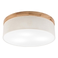 Brilagi - LED Стельовий світильник BELLADONNA 3xE27/15W/230V діаметр 50 см кремовий/дуб