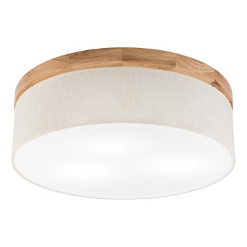 Brilagi - LED Стельовий світильник BELLADONNA 3xE27/15W/230V діаметр 50 см кремовий/дуб