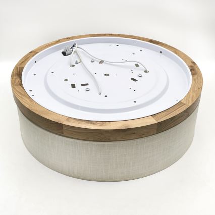 Brilagi - LED Стельовий світильник BELLADONNA 3xE27/15W/230V діаметр 50 см кремовий/дуб